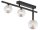 Metall Deckenlampe Glas in Bernstein inkl. LED G9