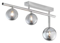 Loft Deckenleuchte Glas Metall für G9 GLENNA