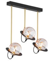 Verstellbare Hängelampe Metall Glas für G9