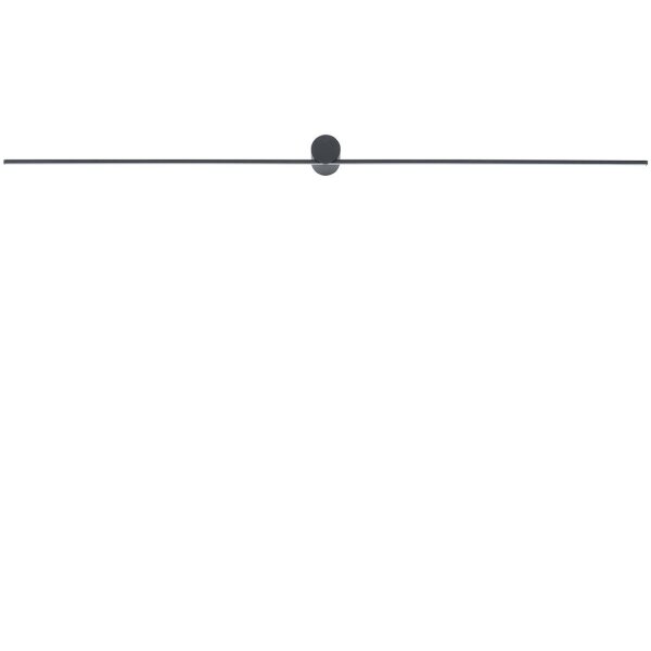LED Wandlampe Schwarz 120 cm lang 3000 K warmweiß