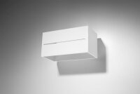 Weiße Wandleuchte Aluminium eckig B:20cm 2x G9...
