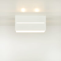 Deckenleuchte Weiß Aluminium L:20cm eckig Modern 2x G9
