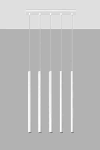 Minimalistische Hängeleuchte Weiß 4x G9 Küche Esstisch