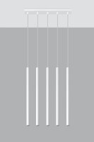 Minimalistische Hängeleuchte Weiß 4x G9...