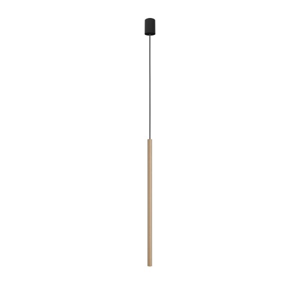 Pendelleuchte Echt-Messing Ø2,5cm rund G9 schmal