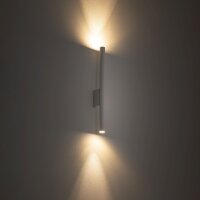 Weiße Wandlampe Metall 2x G9 Up Down H:40cm Modern