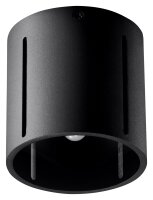 Deckenleuchte Schwarz klein Ø 10 cm Metall G9 Spot
