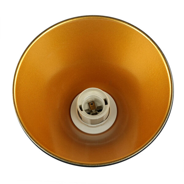Wandlampe Schwarz Gold E27 Metall Loft Design