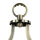 Art Déco Wandleuchte Kristall E14 H: 35 cm in Messing antik
