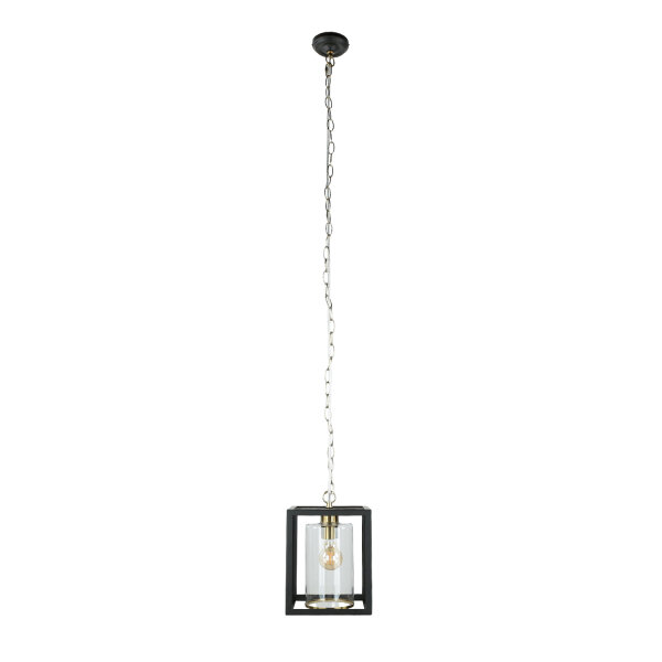 Hängelampe Schwarz Gold B: 20 cm Vintage Design E27