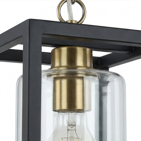 Hängelampe Schwarz Gold B: 20 cm Vintage Design E27