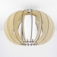 Plafonnier en bois dérable Ø40cm Abat-jour...