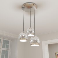H&auml;ngeleuchte Chrom 3-flammig GU10 Retro Esstisch