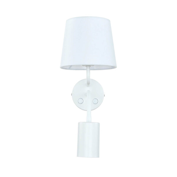 Wandlampe Weiß E27 mit Leselampe verstellbar GU10