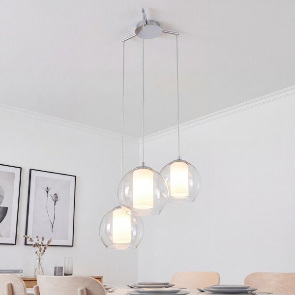 Suspension décorative Bolsano Blanc Ø50,5cm 3-Flmg