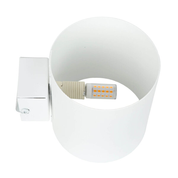 Kleine Wandlampe LOTTIE Weiß indirektes Licht