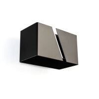 Up Down Wandleuchte Metall Design eckig Schwarz G9