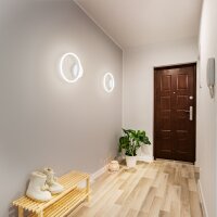 LED Wandleuchte Wei&szlig; 3000K dimmbar 1890 lm T:6,5 cm