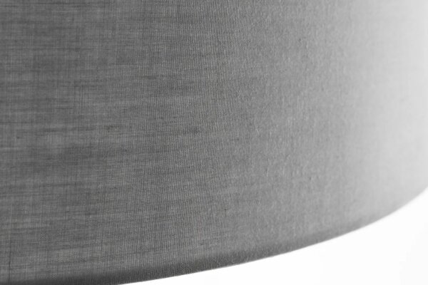 Stoffschirm für Stehlampe Ø 50 cm rund Leinen Grau E27
