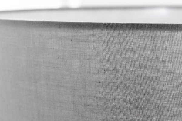 Stoffschirm für Stehlampe Ø 50 cm rund Leinen Grau E27
