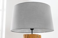 Stoffschirm für Stehlampe Ø 50 cm rund Leinen...