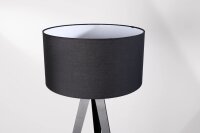 Lampenschirm Schwarz Stoff Ø 38 cm für...