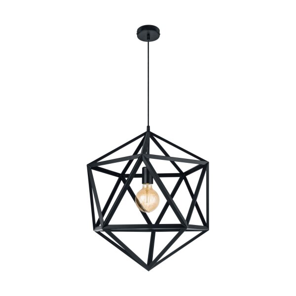 Lampe à suspendre Embleton Noir Ø46cm