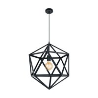 Lampe à suspendre Embleton Noir Ø46cm