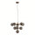 Pendelleuchte Rauchglas Metall Bronze G9 B:49 cm 9-flmg