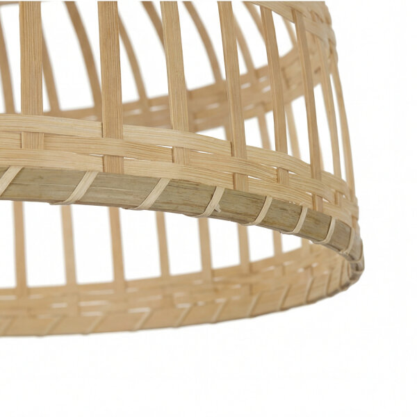 Lampenschirm Bambus rund Ø 40 cm Natur E27 Boho