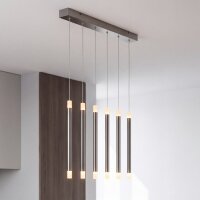 LED Hängelampe Nickel Metall 2700K Up Down 90 cm lang