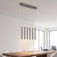 LED Hängelampe Nickel Metall 2700K Up Down 90 cm lang