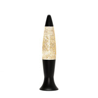 Retro Lavalampe Glitter 40 cm G9 Schwarz Gold