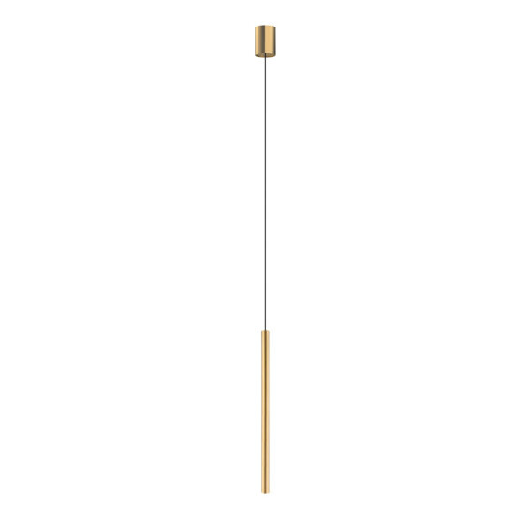 Pendelleuchte Ø 2,5 cm G9 in Gold matt Zylinder schmal