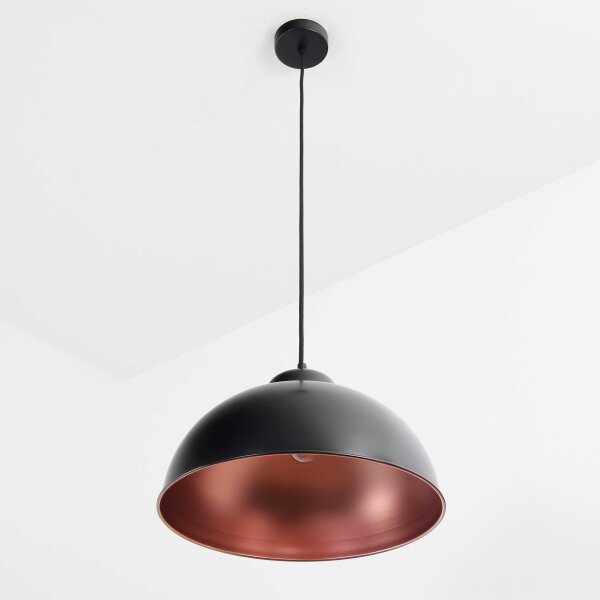 Suspension élégante noir cuivre Ø37cm TRURO
