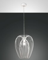 Pendelleuchte Weiß Metall E27 Ø40 cm Modern...