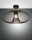 Deckenleuchte Schwarz Metall B:60 cm E27 Modern rund