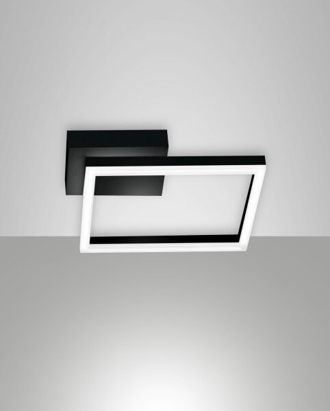 LED Deckenleuchte Aluminium 3000K Schwarz H:5,5 cm