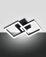 LED Deckenleuchte Aluminium 3000K Schwarz B:28,5 cm