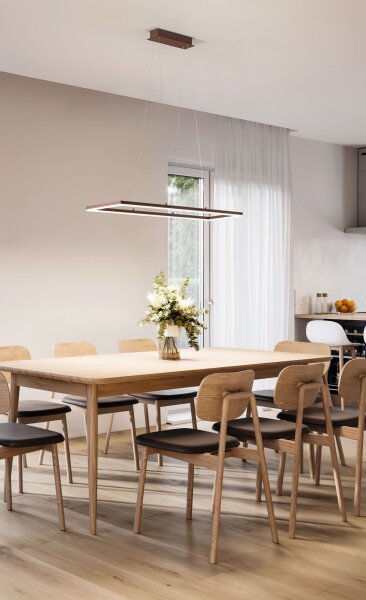 LED Pendelleuchte Aluminium IP40 3000K Rostbraun