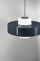 Pendelleuchte Anthrazit E27 Glas rund Ø45 cm Schwarz