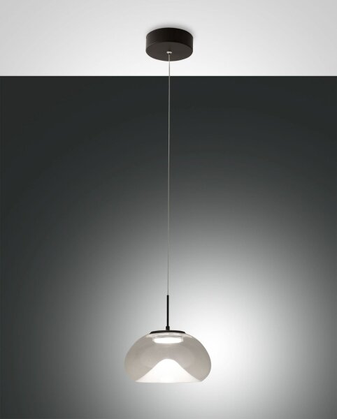 LED Pendelleuchte Glas 2700/3000/4000K Schwarz Ø22 cm