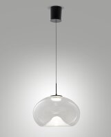 LED Pendelleuchte Glas 2700/3000/4000K Schwarz Ø33 cm