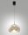 LED H&auml;ngelampe Cognac 2700/3000/4000K Schwarz Glas rund