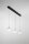 LED Pendelleuchte Glas 2700/3000/4000K Schwarz L:105 cm