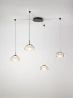 LED Hängelampe Glas Cognac 2700/3000/4000K Schwarz