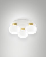 LED Deckenleuchte Glas 3000K Wei&szlig; B:50 cm 3900 lm