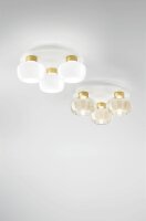 LED Deckenleuchte Glas 3000K Weiß B:50 cm 3900 lm