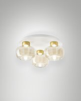 LED Deckenleuchte Cognac 3000K Glas Weiß L:51 cm