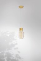 LED Hängelampe Glas Metall 3000K blendarm Ø16...